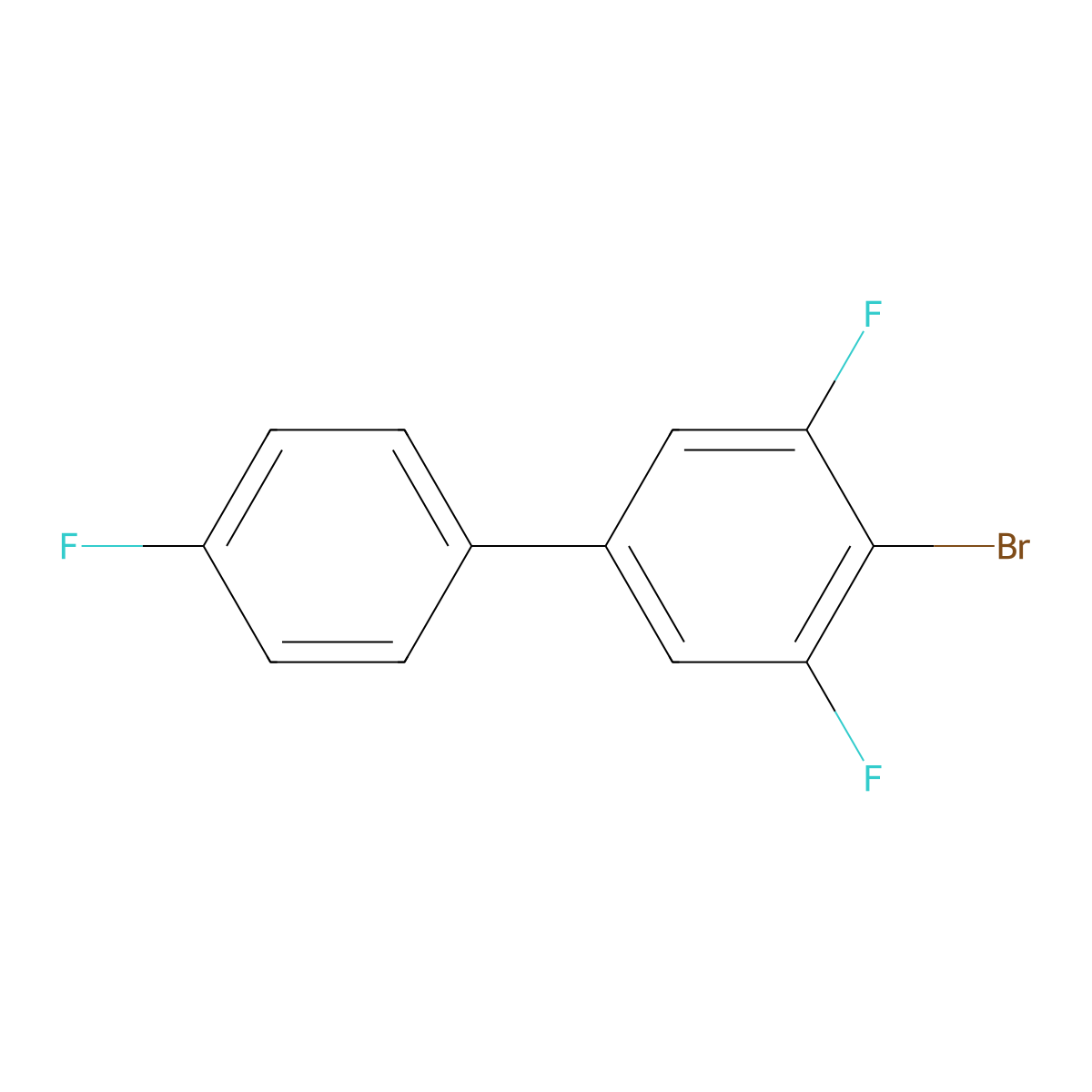 4-Bromo-3,4',5-trifluoro-1,1'-biphenyl molecular structure, CAS 2755724-64-0