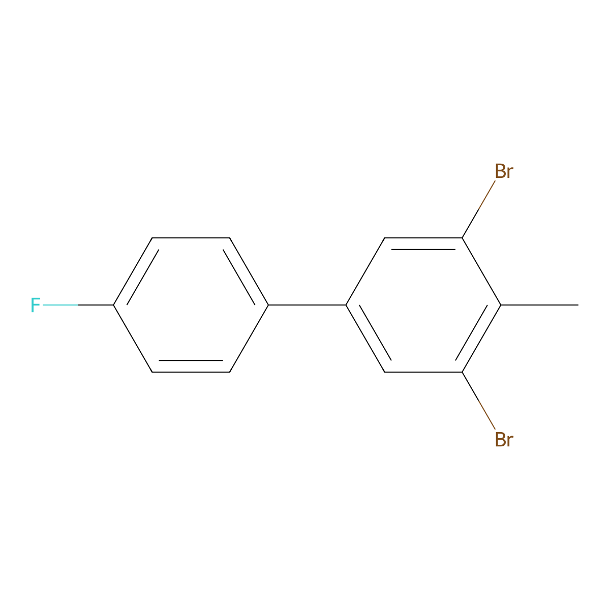 3,5-Dibromo-4'-fluoro-4-methyl-1,1'-biphenyl molecular structure, CAS 2755724-68-4