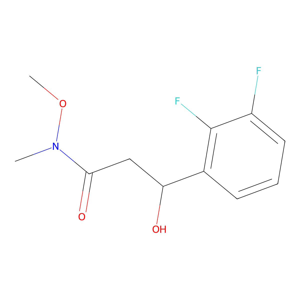 3-(2,3-Difluorophenyl)-3-hydroxy-N-methoxy-N-methylpropanamide molecular structure, CAS 2755724-70-8