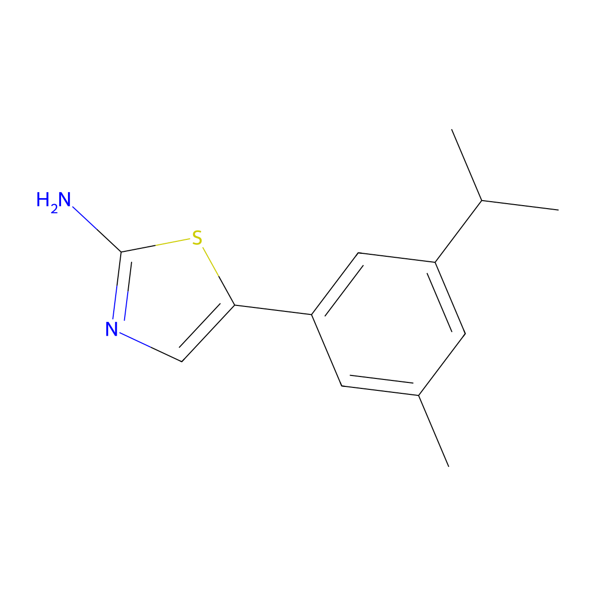 5-(3-Isopropyl-5-methylphenyl)thiazol-2-amine molecular structure, CAS 2755724-71-9