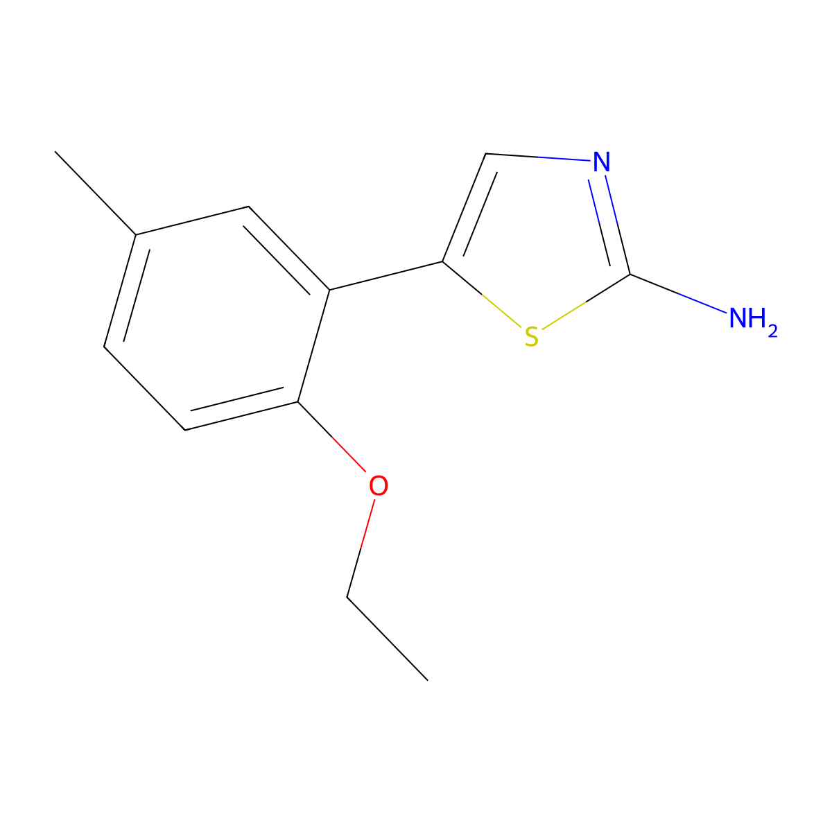 5-(2-Ethoxy-5-methylphenyl)thiazol-2-amine molecular structure, CAS 2755724-74-2