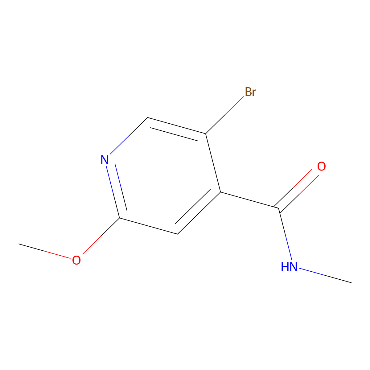 5-Bromo-2-methoxy-N-methylisonicotinamide molecular structure, CAS 2755724-78-6
