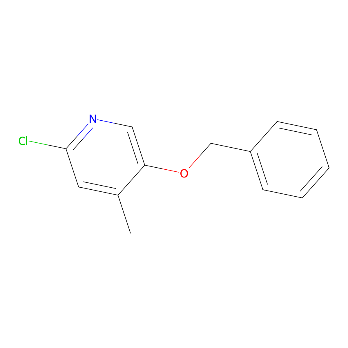 5-(Benzyloxy)-2-chloro-4-methylpyridine molecular structure, CAS 2755724-86-6