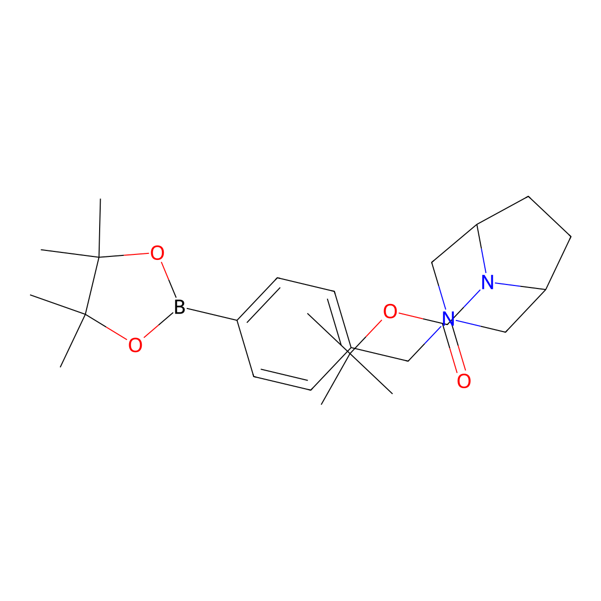 1,1-Dimethylethyl 3-[[4-(4,4,5,5-tetramethyl-1,3,2-dioxaborolan-2-YL)phenyl]methyl]-3,8-diazabicyclo[3.2.1]octane-8-carboxylate molecular structure, CAS 2755772-81-5