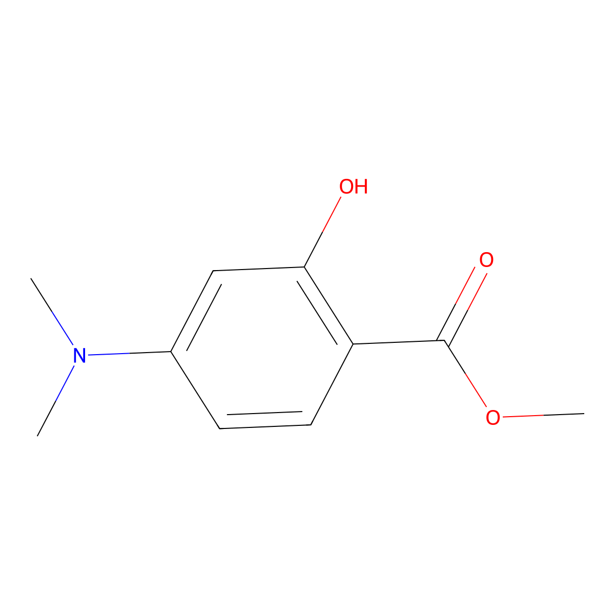 Methyl 4-(dimethylamino)-2-hydroxybenzoate molecular structure, CAS 27559-59-7