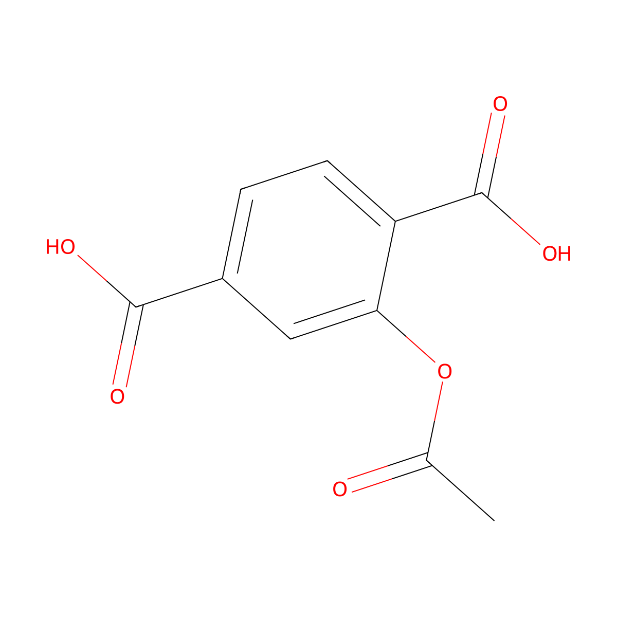 2-Acetoxyterephthalic acid molecular structure, CAS 2755908-78-0