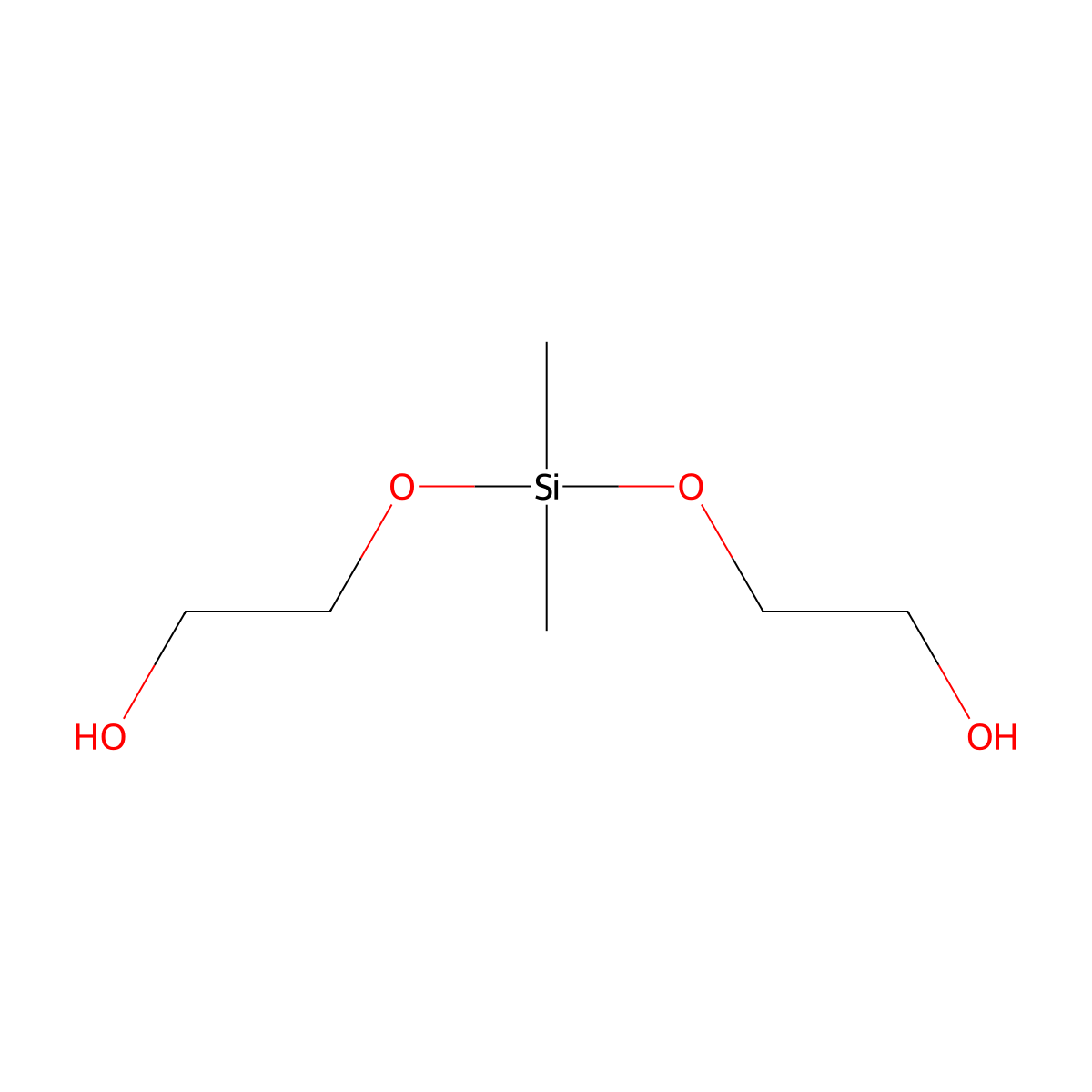 2,2'-((Dimethylsilylene)bis(oxy))bisethanol molecular structure, CAS 27560-48-1