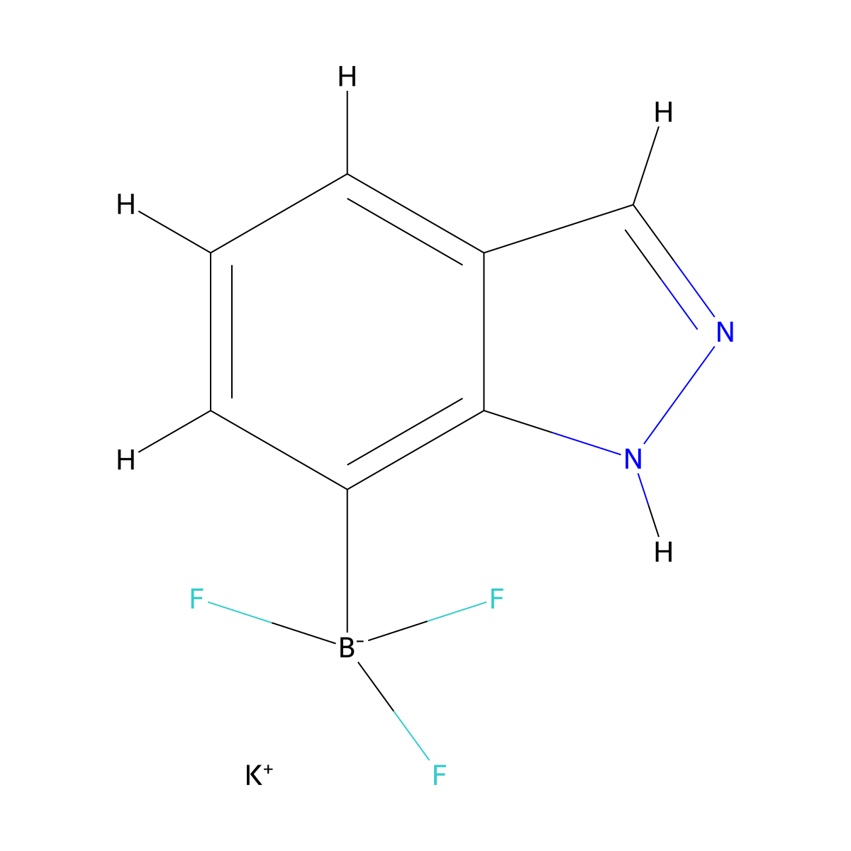 potassium trifluoro(1H-indazol-7-yl)boranuide molecular structure, CAS 2756018-83-2