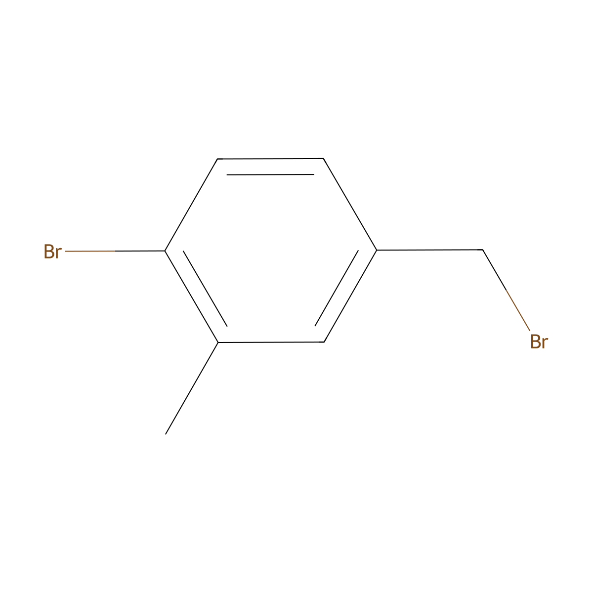 1-Bromo-4-(bromomethyl)-2-methylbenzene molecular structure, CAS 27561-51-9
