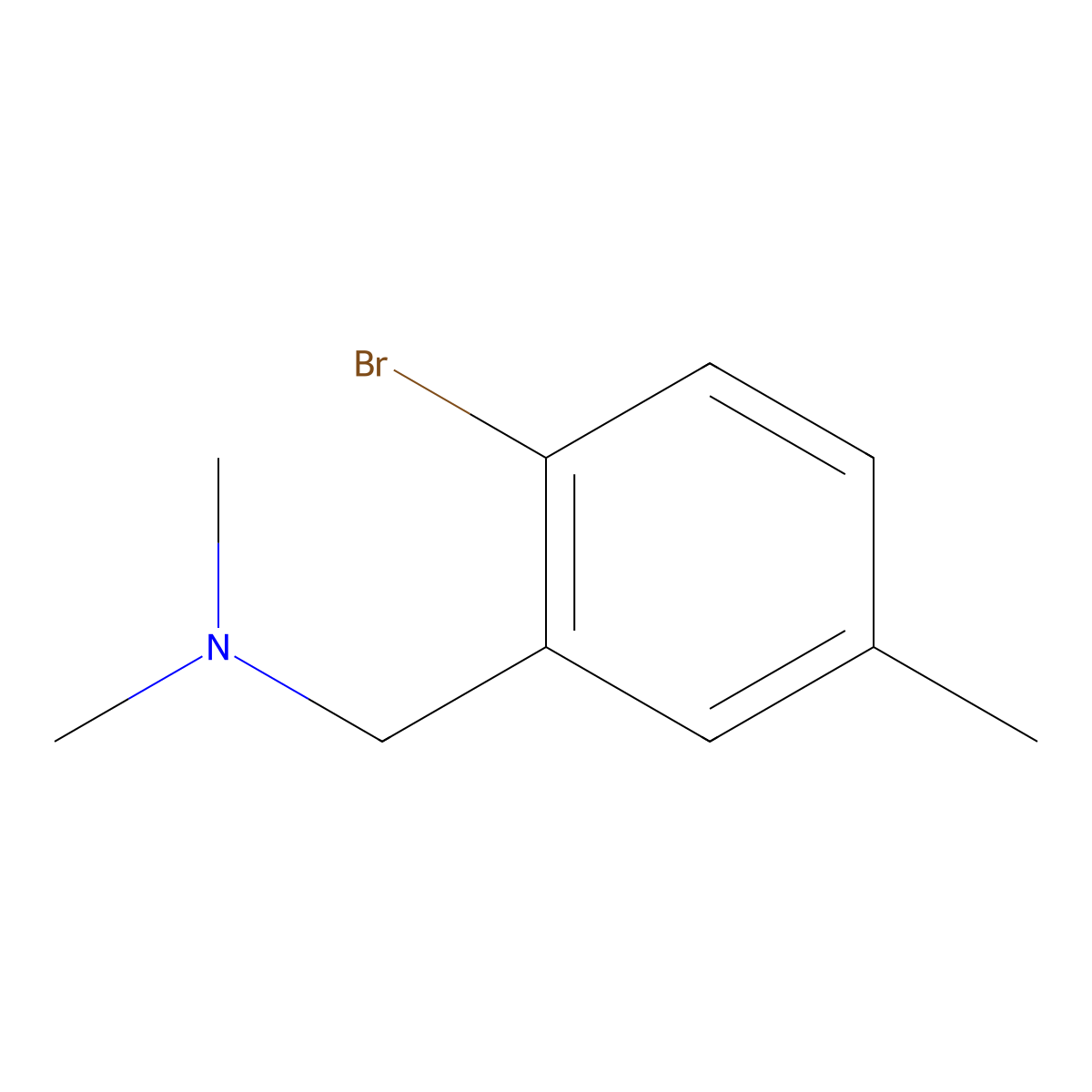 4-Methyl-2-(N,N-dimethylaminomethyl)bromobenzene molecular structure, CAS 27561-52-0