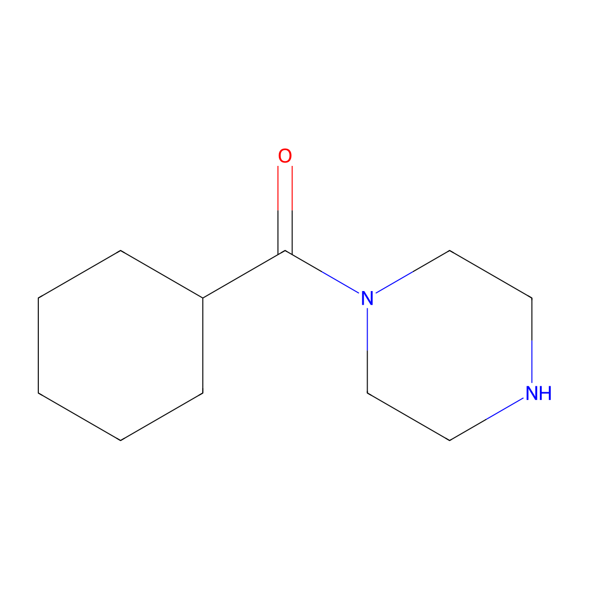 1-(Cyclohexylcarbonyl)piperazine molecular structure, CAS 27561-62-2