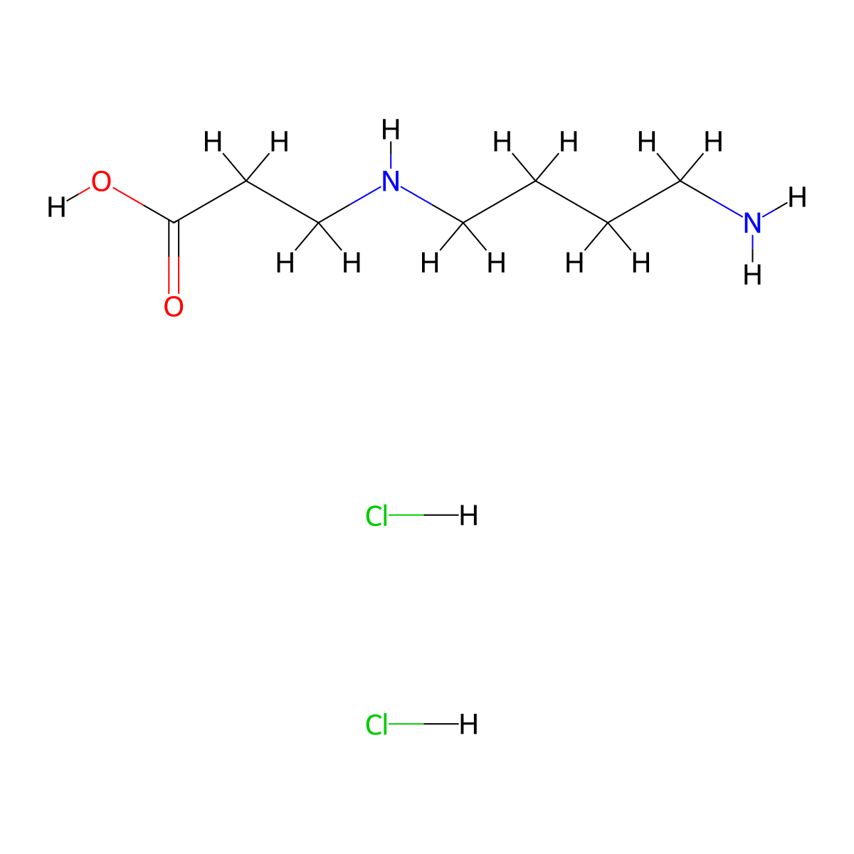 N-(4-Aminobutyl)-beta-alanine Dihydrochloride molecular structure, CAS 27561-79-1