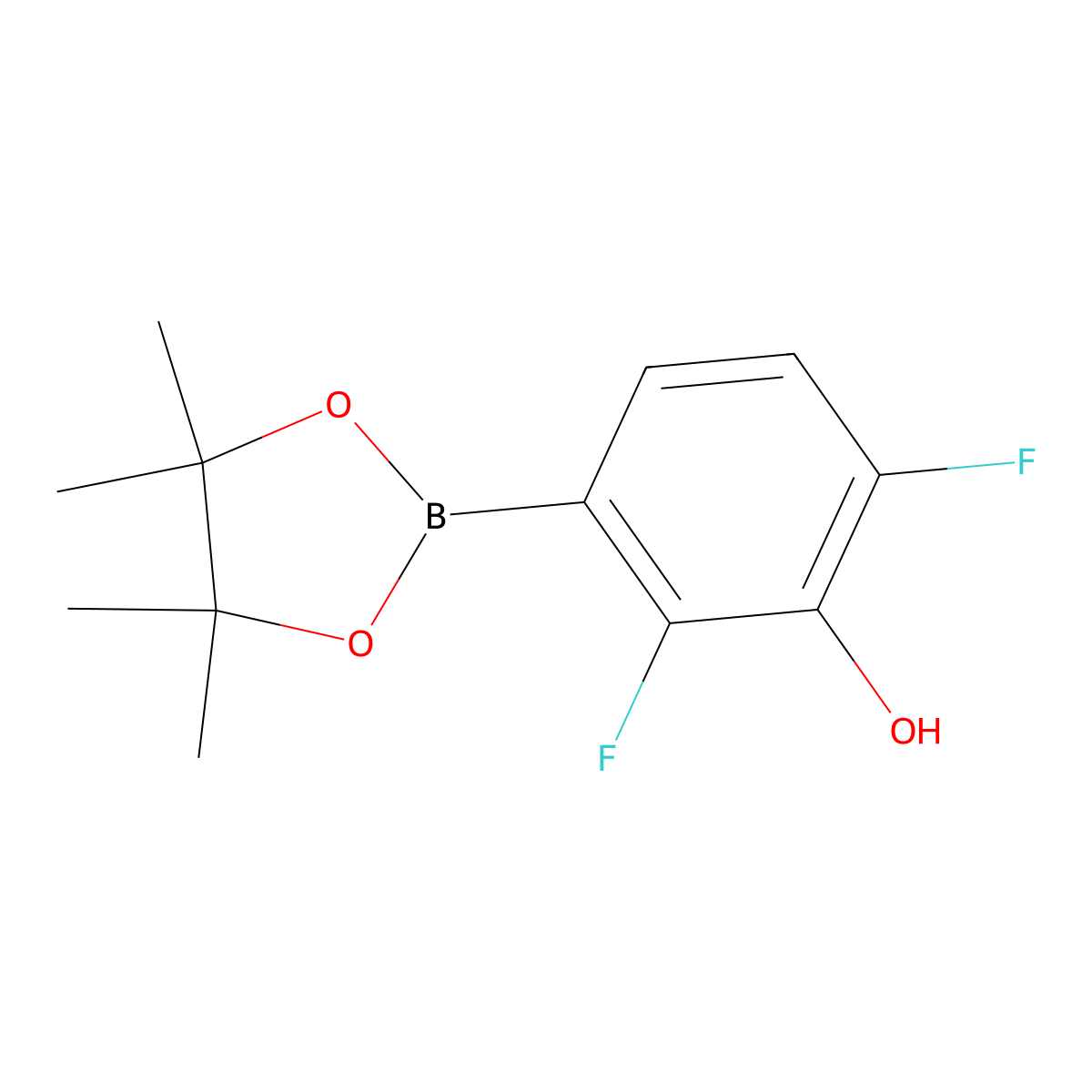 2,6-Difluoro-3-(4,4,5,5-tetramethyl-1,3,2-dioxaborolan-2-YL)phenol molecular structure, CAS 2756163-62-7