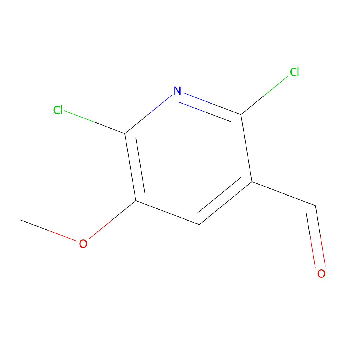 2,6-Dichloro-5-methoxypyridine-3-carbaldehyde molecular structure, CAS 2756181-22-1