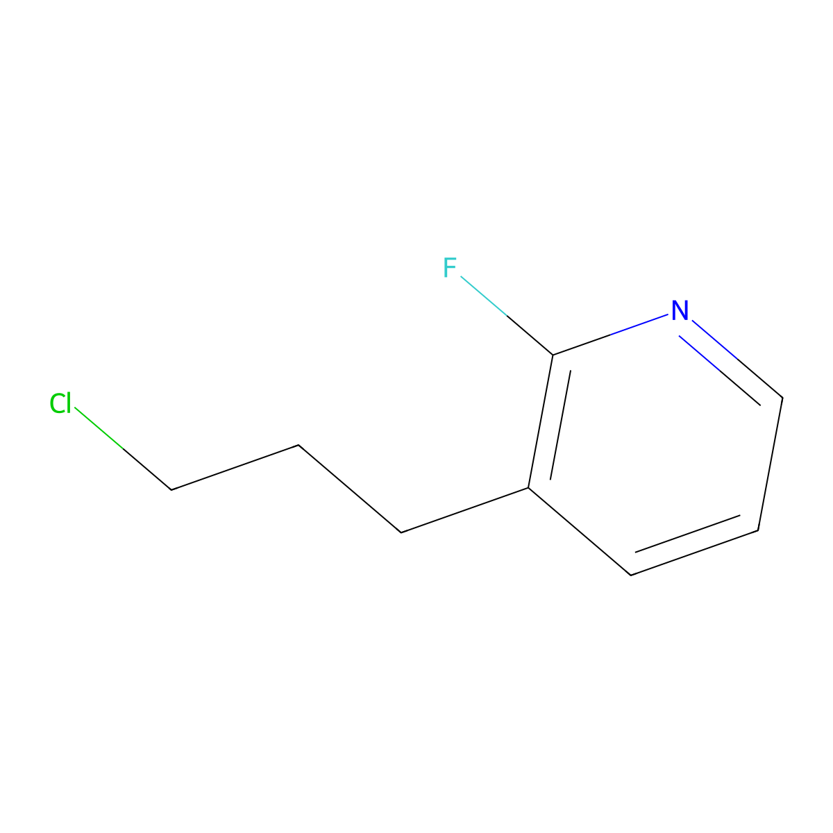 3-(3-Chloropropyl)-2-fluoropyridine molecular structure, CAS 2756181-23-2