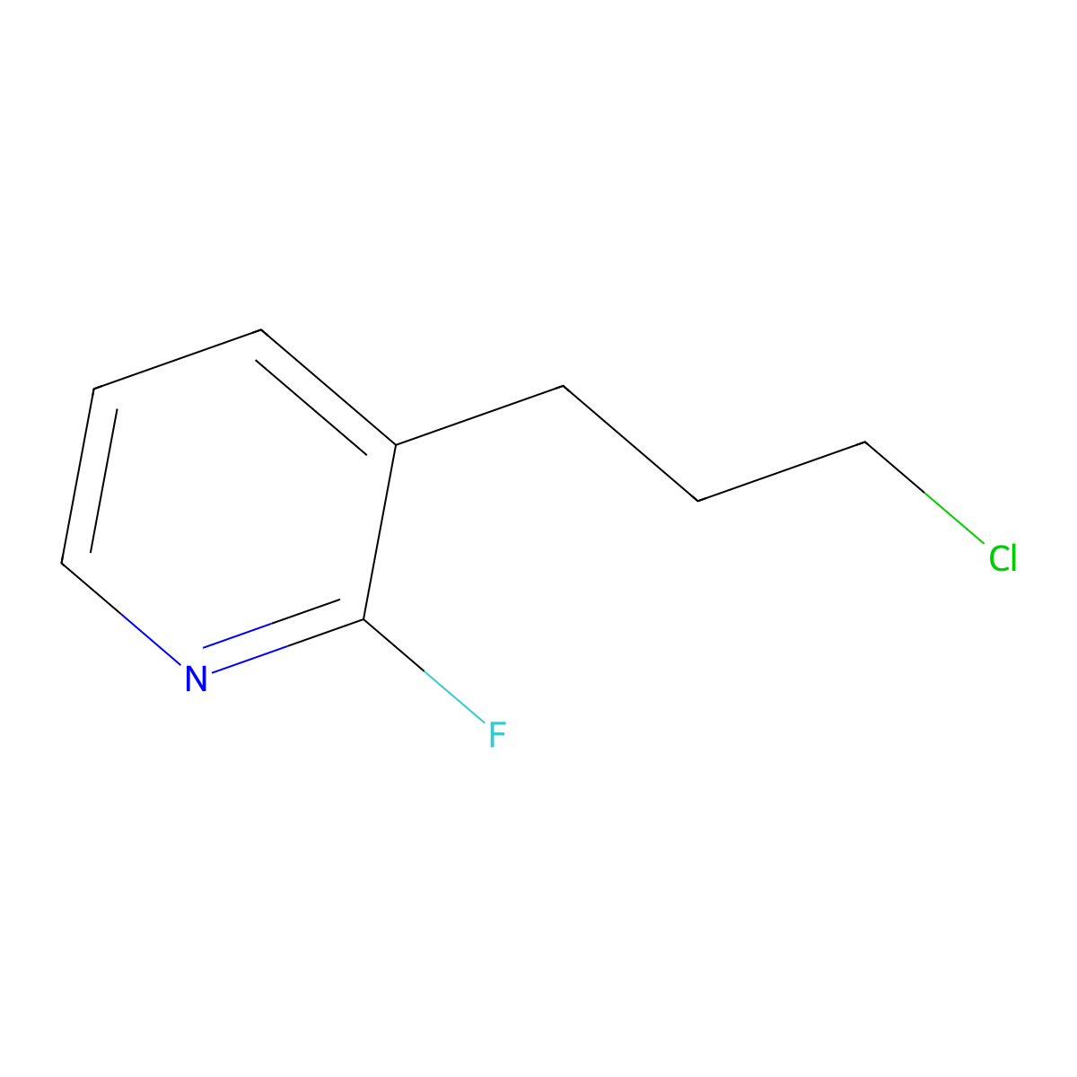 3-(3-Chloropropyl)-2-fluoropyridine molecular structure, CAS 2756181-23-2