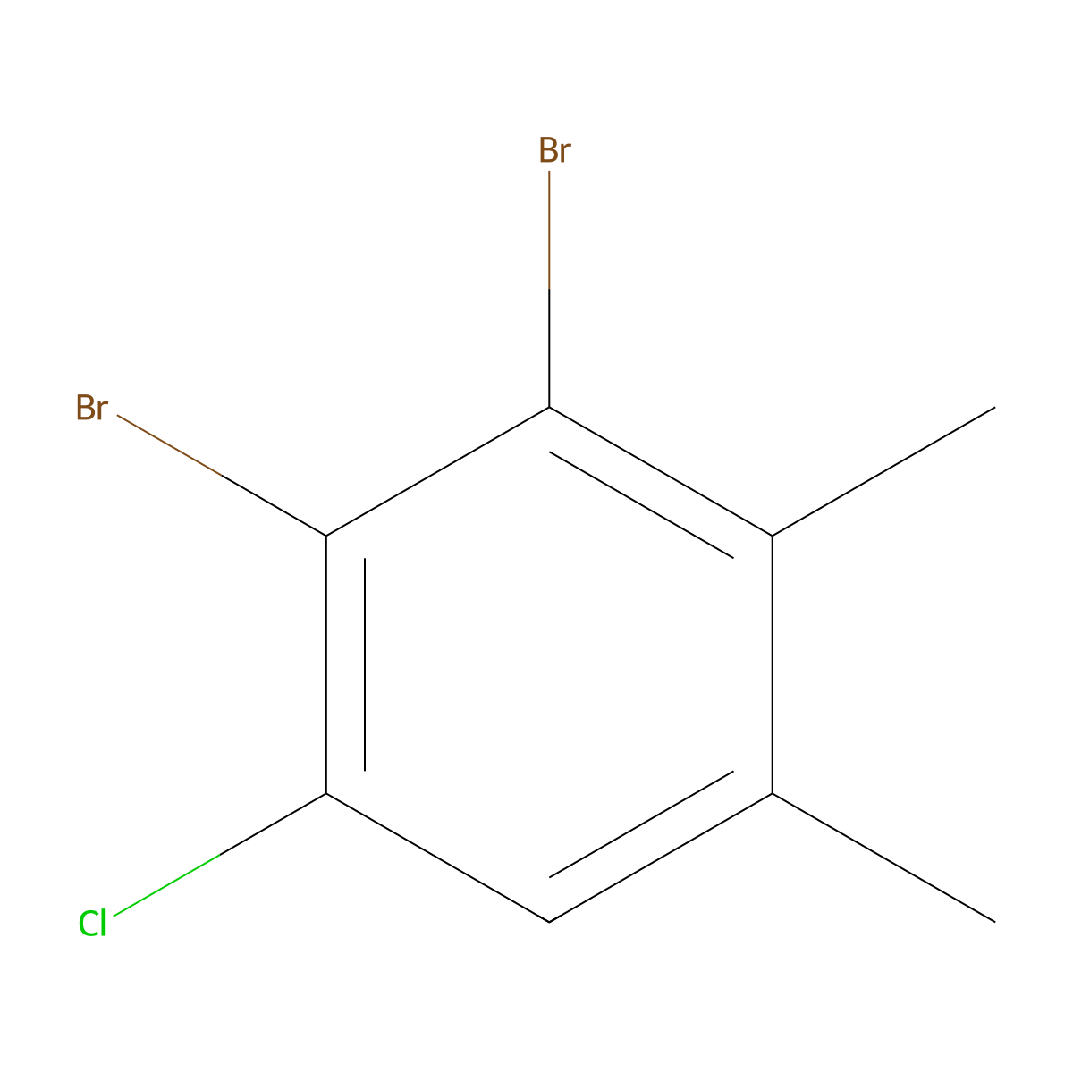 2,3-Dibromo-1-chloro-4,5-dimethylbenzene molecular structure, CAS 2756181-24-3