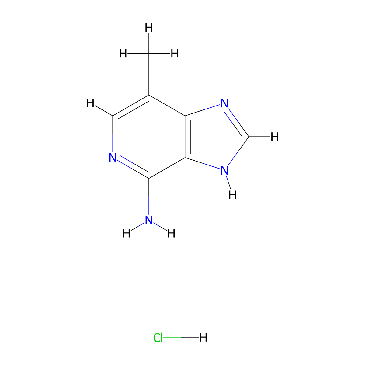 7-methyl-3H-imidazo[4,5-c]pyridin-4-amine hydrochloride molecular structure, CAS 2756181-25-4