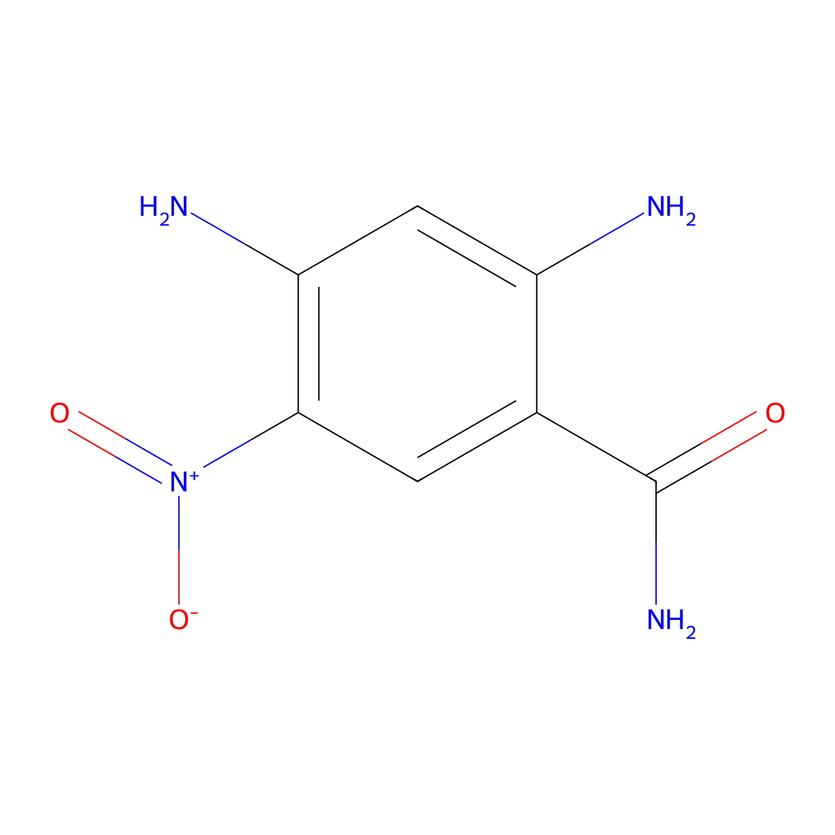 2,4-Diamino-5-nitrobenzamide molecular structure, CAS 2756181-29-8