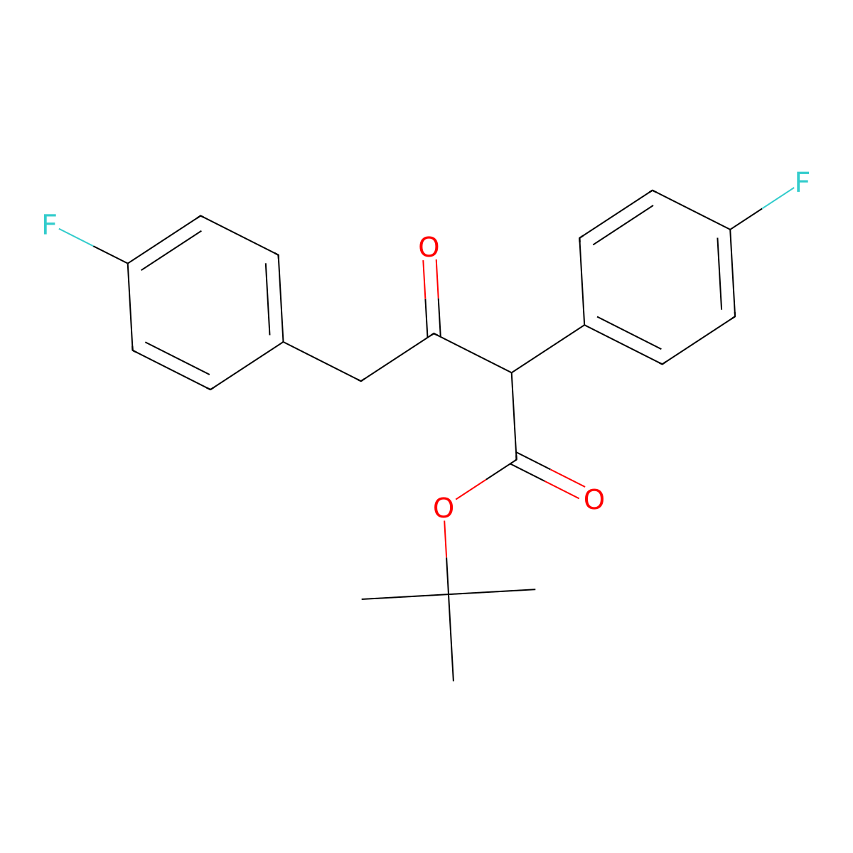 tert-Butyl 2,4-bis(4-fluorophenyl)-3-oxobutanoate molecular structure, CAS 2756181-31-2