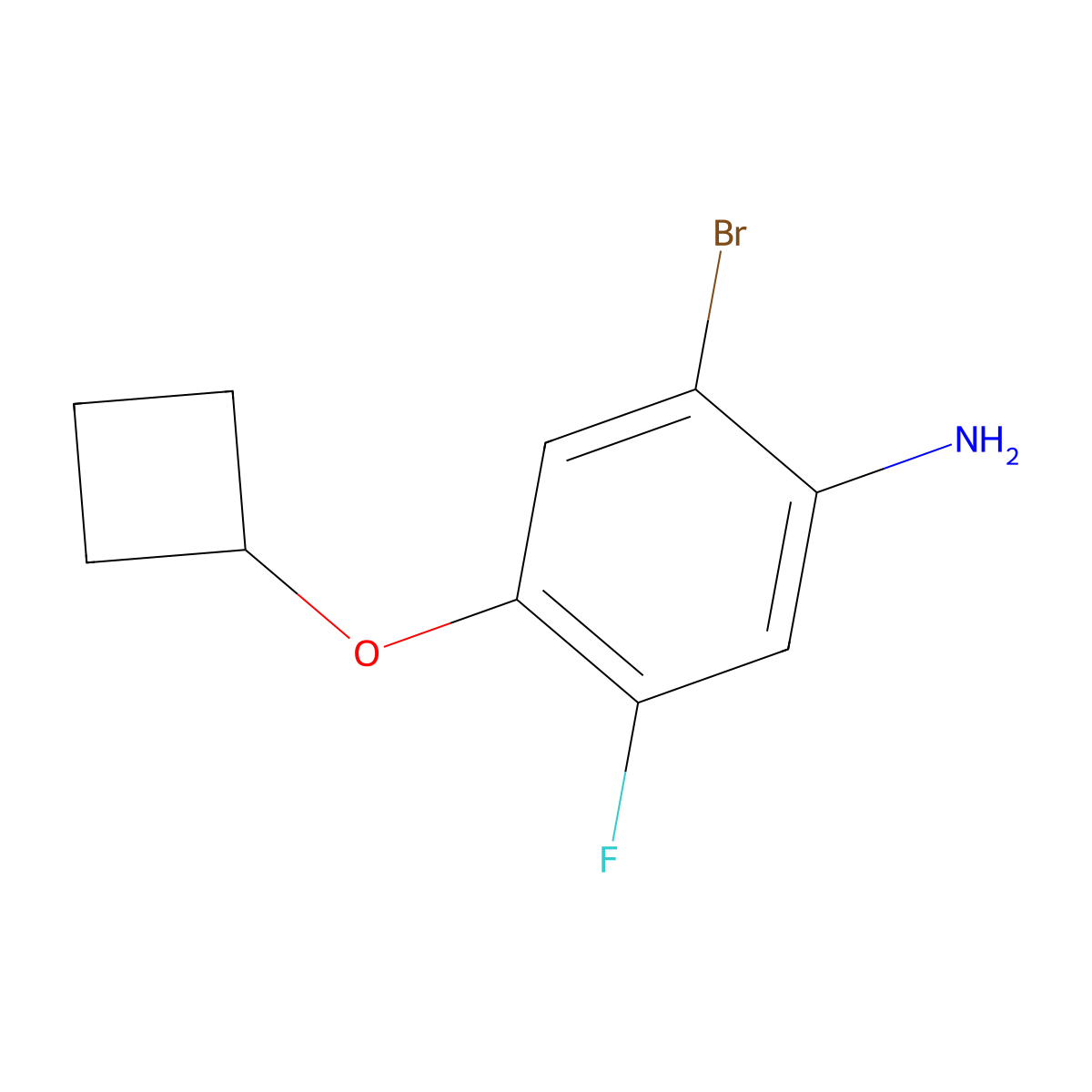 2-Bromo-4-cyclobutoxy-5-fluoroaniline molecular structure, CAS 2756181-33-4