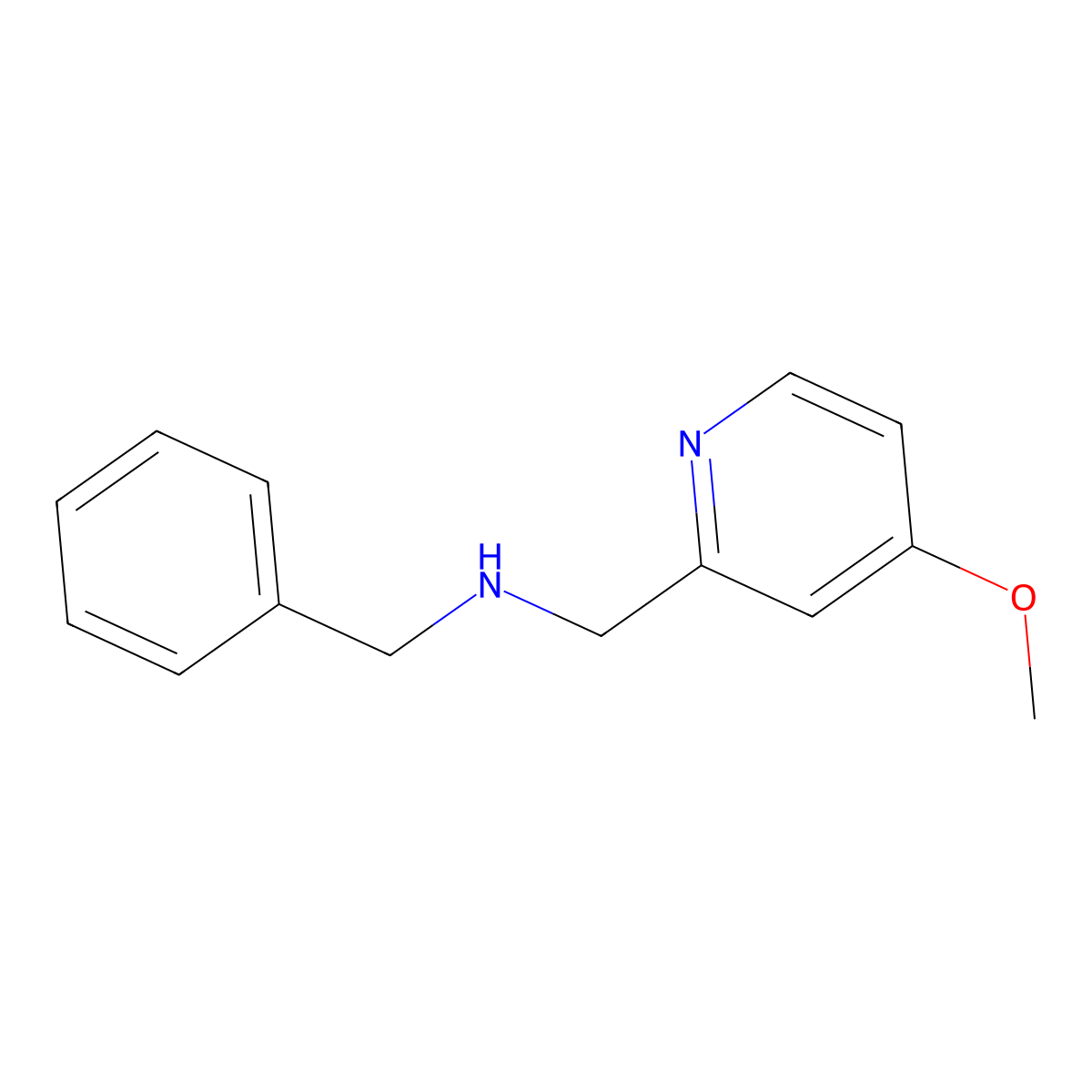 Benzyl[(4-methoxypyridin-2-yl)methyl]amine molecular structure, CAS 2756181-34-5