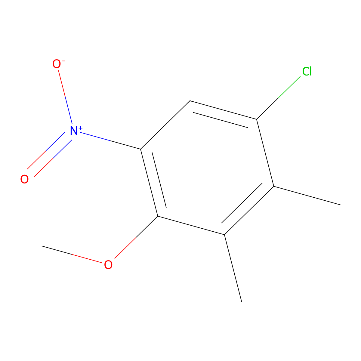 1-Chloro-4-methoxy-2,3-dimethyl-5-nitrobenzene molecular structure, CAS 2756181-35-6