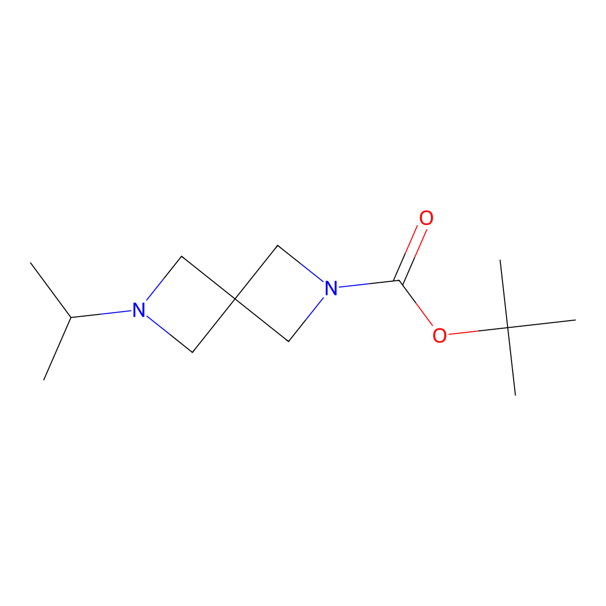 tert-Butyl 6-isopropyl-2,6-diazaspiro[3.3]heptane-2-carboxylate molecular structure, CAS 2756181-38-9