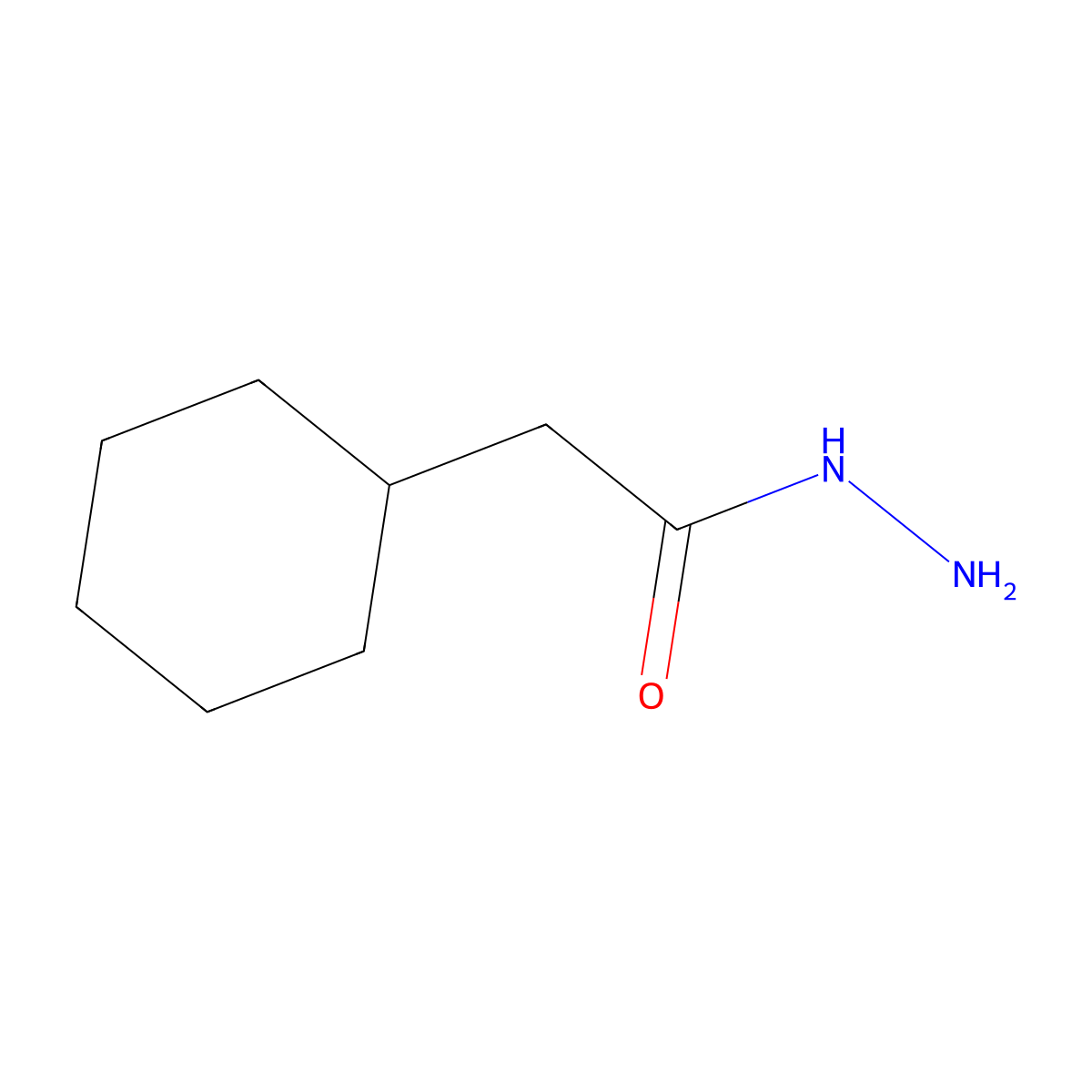 2-Cyclohexylacetohydrazide molecular structure, CAS 27563-60-6