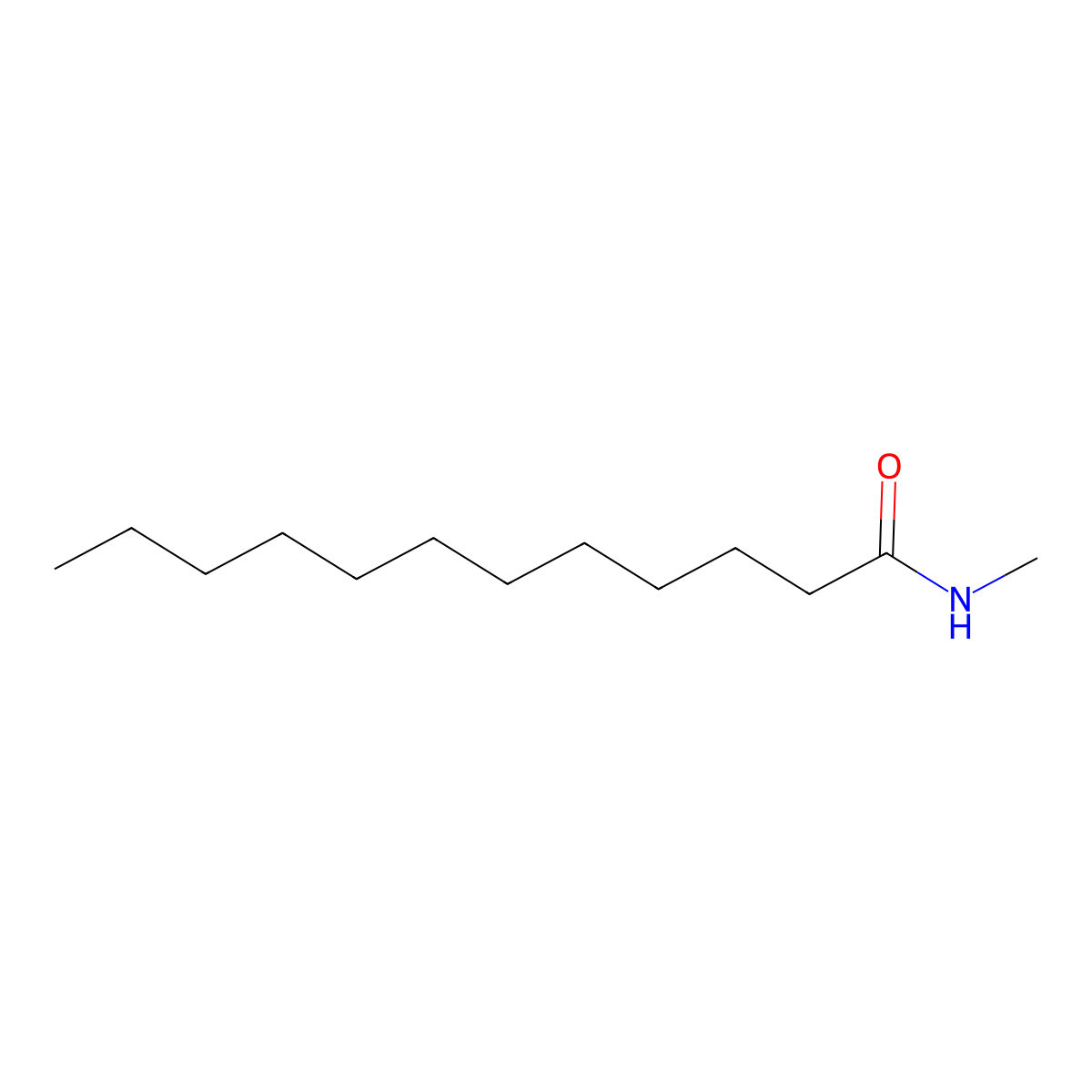 N-Methyldodecanamide molecular structure, CAS 27563-67-3