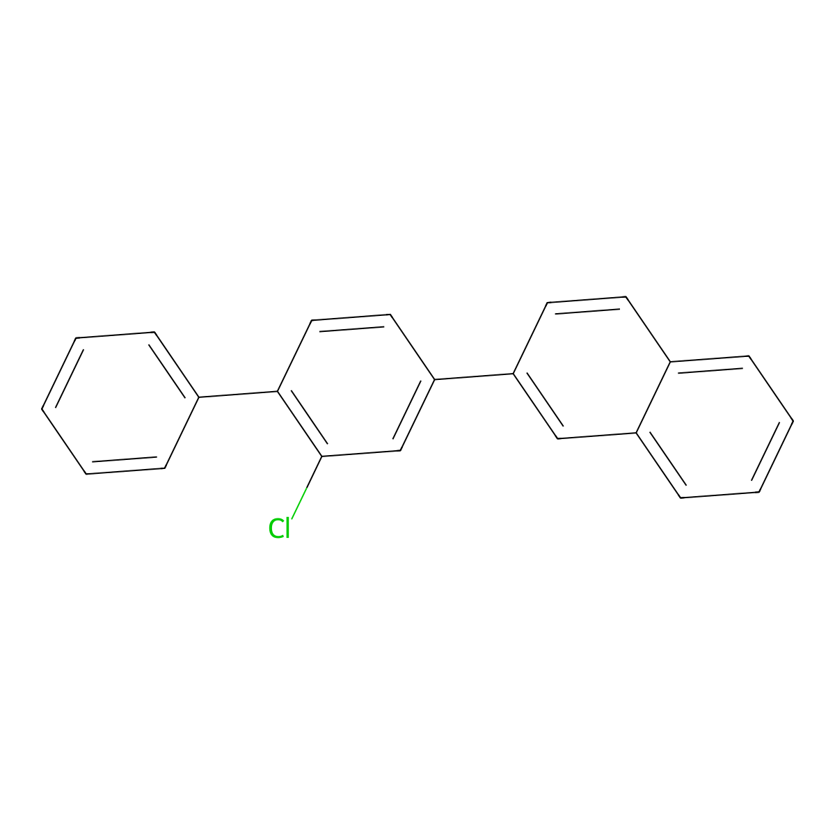 2-(2-Chloro-[1,1'-biphenyl]-4-yl)naphthalene molecular structure, CAS 2756319-96-5