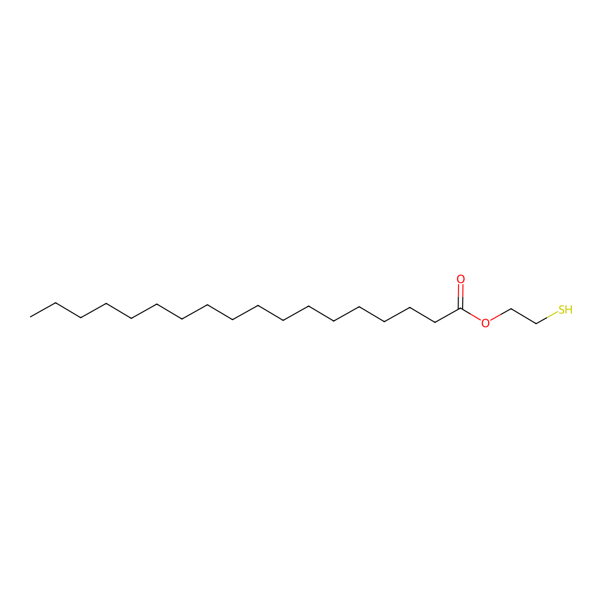 2-Mercaptoethyl stearate molecular structure, CAS 27564-01-8