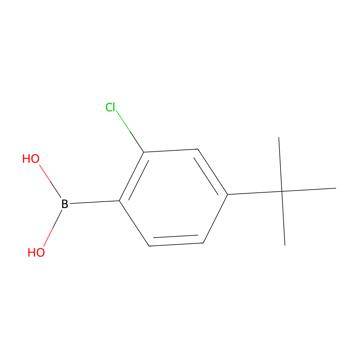 (4-(Tert-butyl)-2-chlorophenyl)boronic acid molecular structure, CAS 2756573-70-1