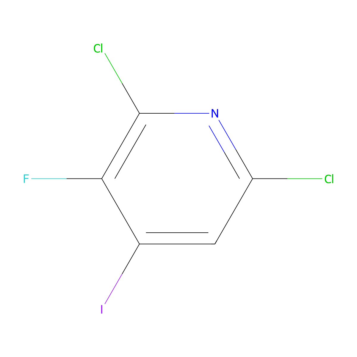2,6-Dichloro-3-fluoro-4-iodopyridine molecular structure, CAS 2756590-35-7