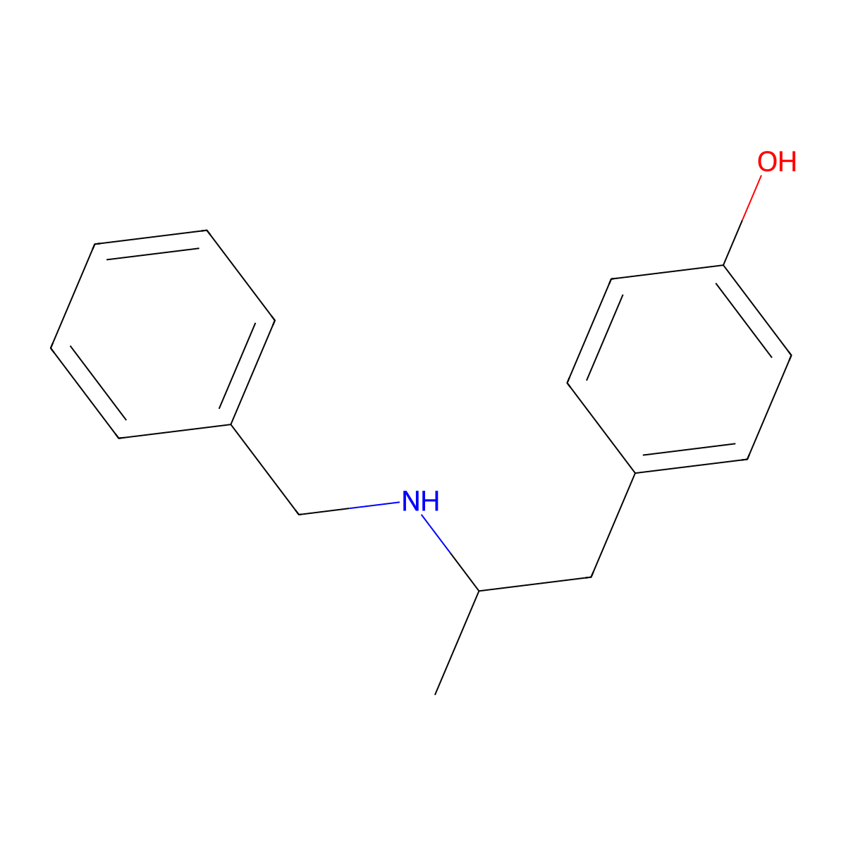 4-[2-[(Phenylmethyl)amino]propyl]phenol molecular structure, CAS 27566-05-8