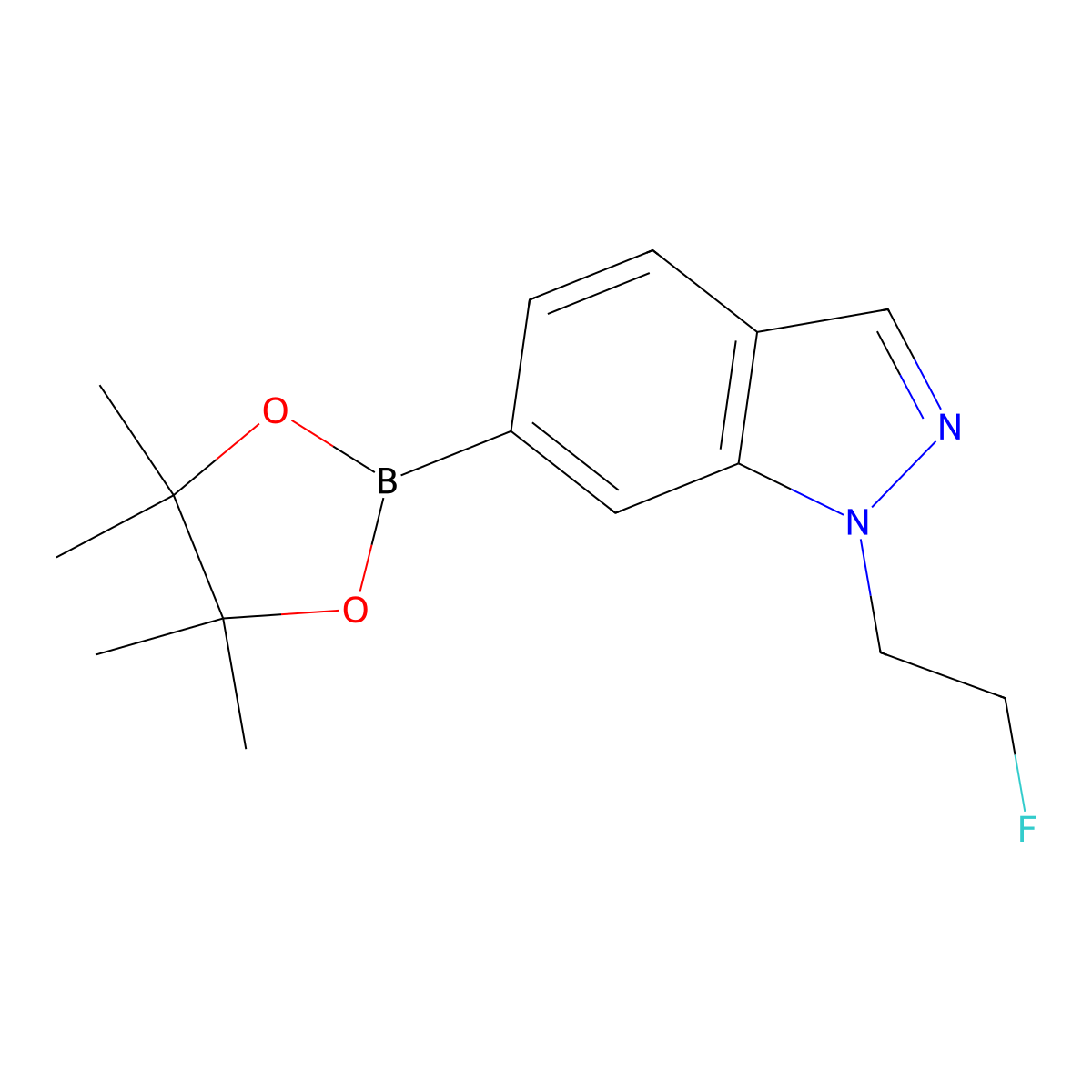 1-(2-Fluoroethyl)-6-(4,4,5,5-tetramethyl-1,3,2-dioxaborolan-2-yl)-1H-indazole molecular structure, CAS 2756652-44-3