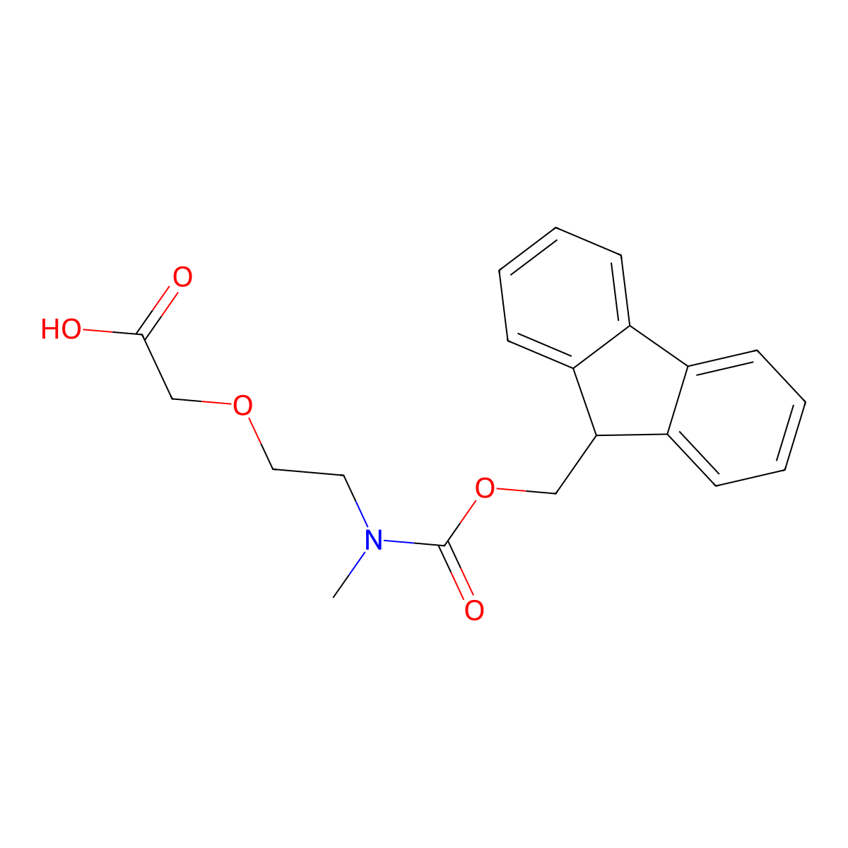2-[2-(N-Fmoc-N-methylamino)ethoxy]acetic Acid molecular structure, CAS 2756687-61-1