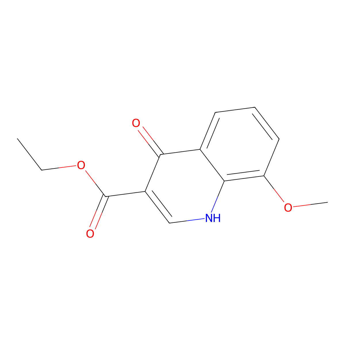Ethyl 4-hydroxy-8-methoxyquinoline-3-carboxylate molecular structure, CAS 27568-04-3