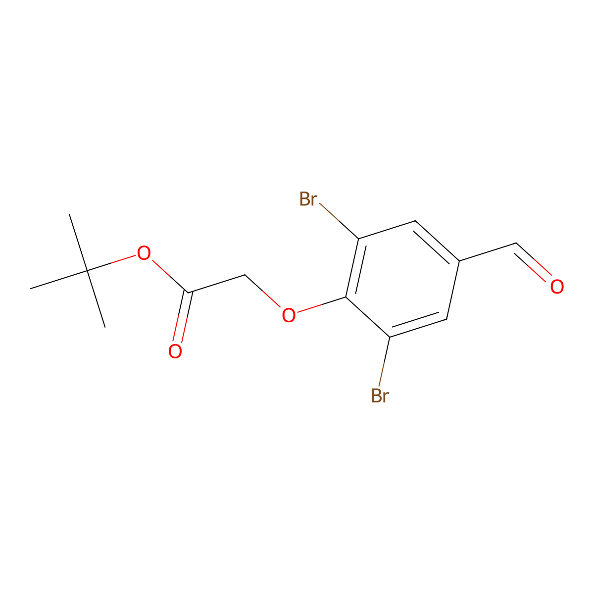 tert-Butyl 2-(2,6-Dibromo-4-formylphenoxy)acetate molecular structure, CAS 2756852-10-3
