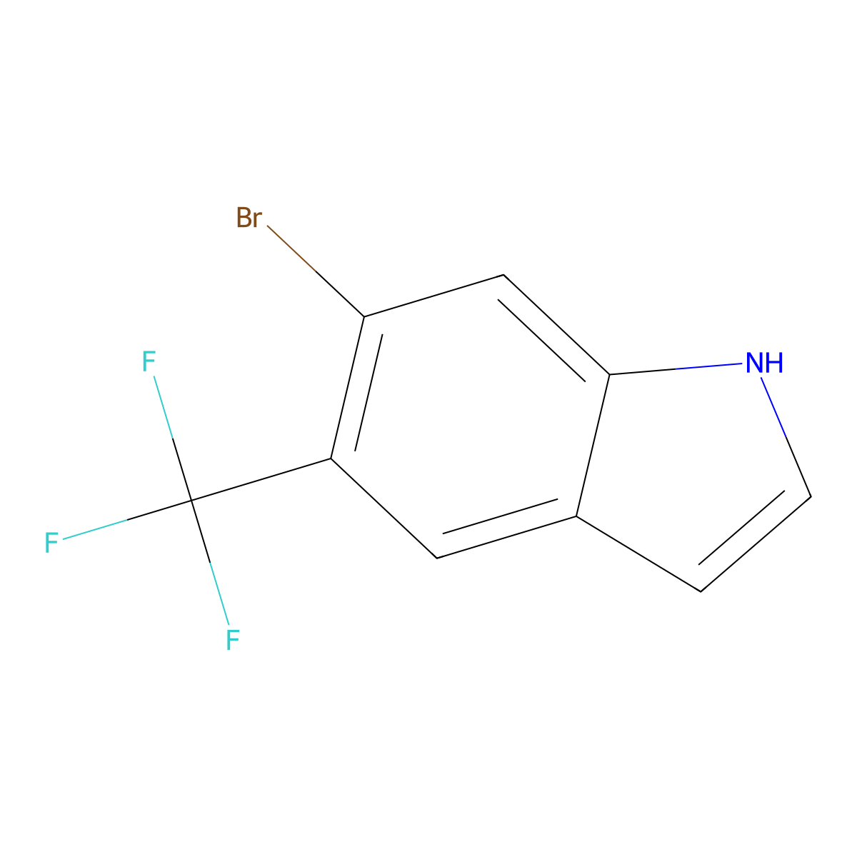6-bromo-5-(trifluoromethyl)-1H-indole molecular structure, CAS 2756893-17-9