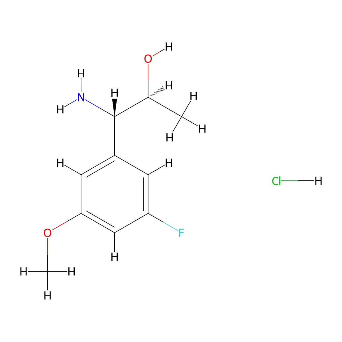 (1S,2S)-1-Amino-1-(3-fluoro-5-methoxyphenyl)propan-2-ol hydrochloride molecular structure, CAS 2756969-07-8