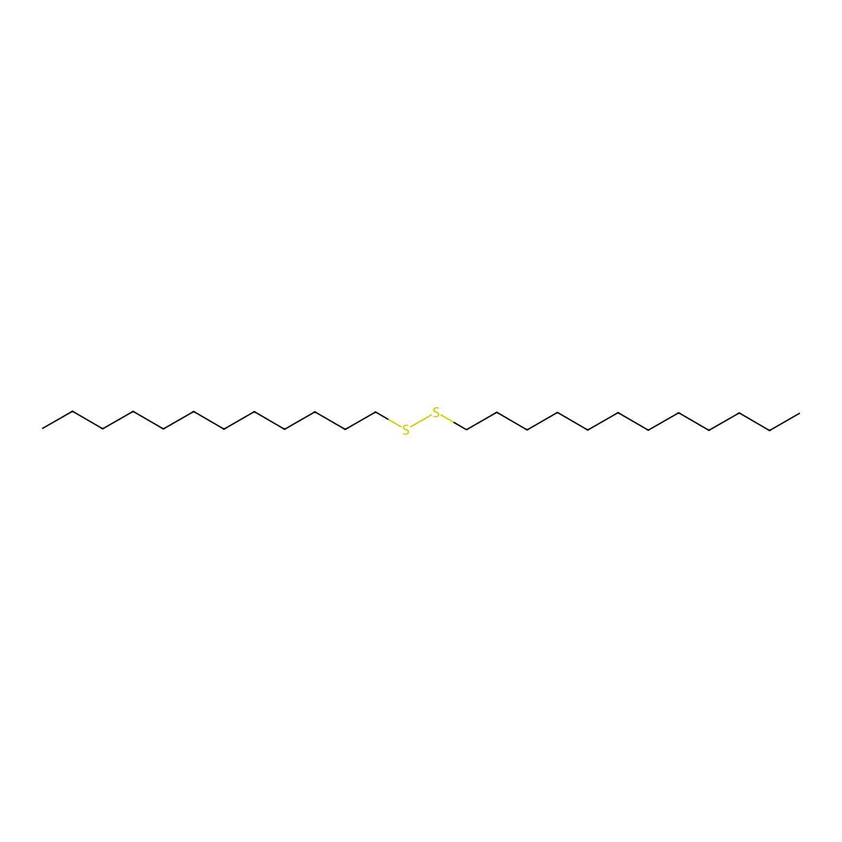 Dilauryl disulfide molecular structure, CAS 2757-37-1