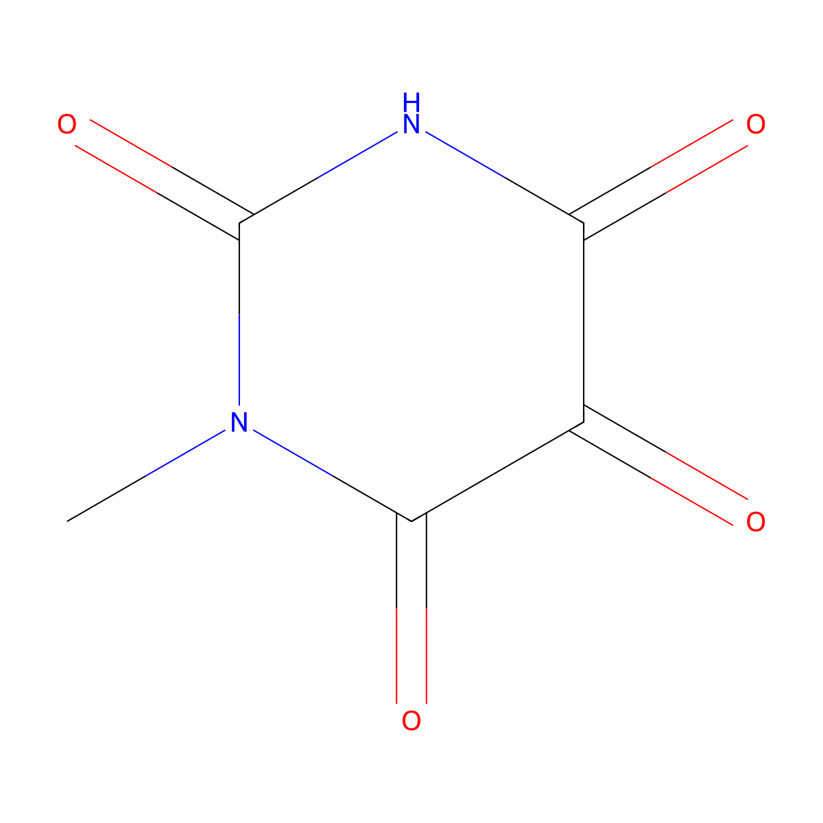 1-Methyl-1,3-diazinane-2,4,5,6-tetrone molecular structure, CAS 2757-83-7