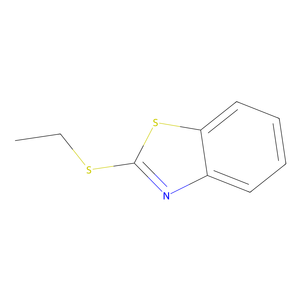 2-(Ethylthio)benzothiazole molecular structure, CAS 2757-92-8