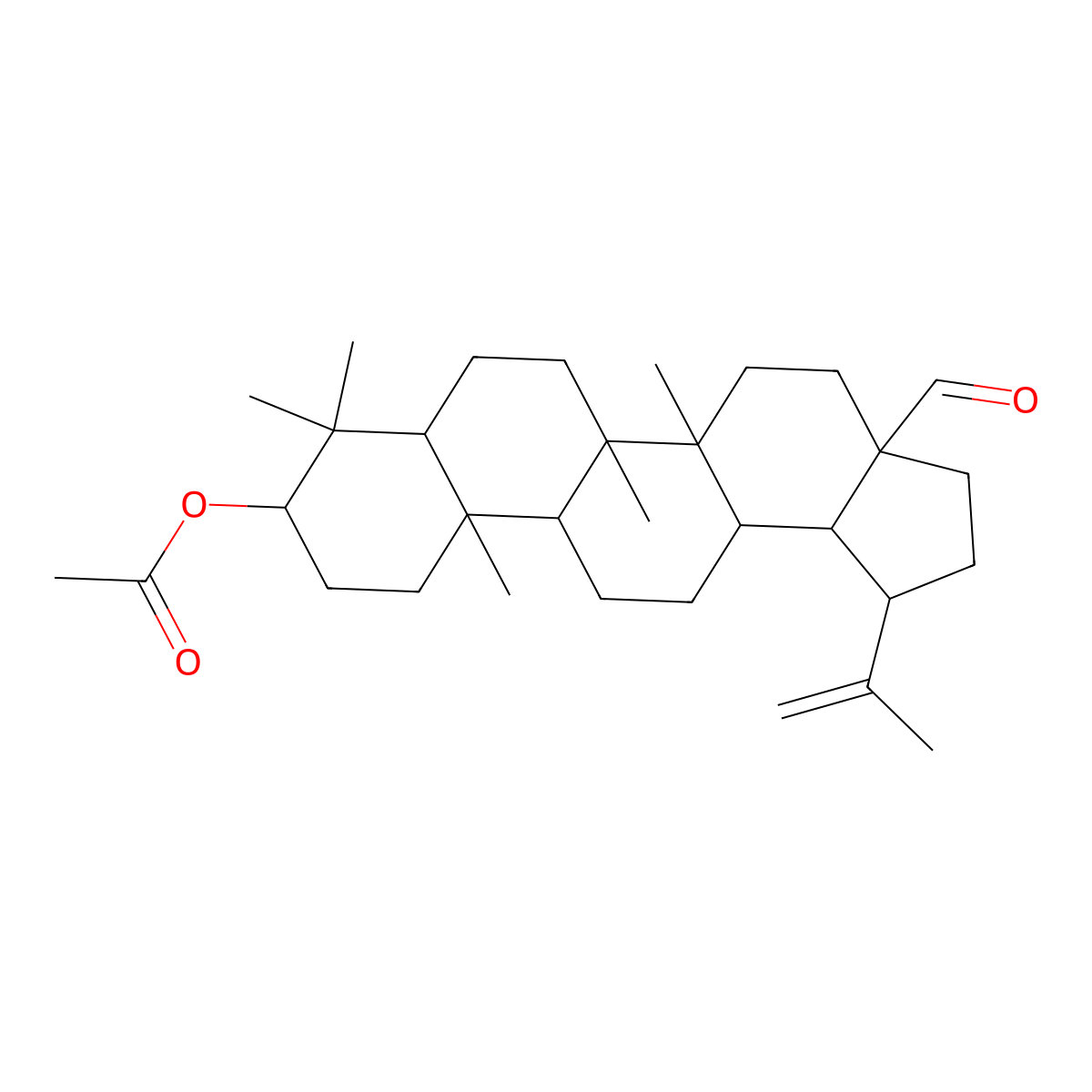 3-Acetylbetulinaldehyde molecular structure, CAS 27570-21-4