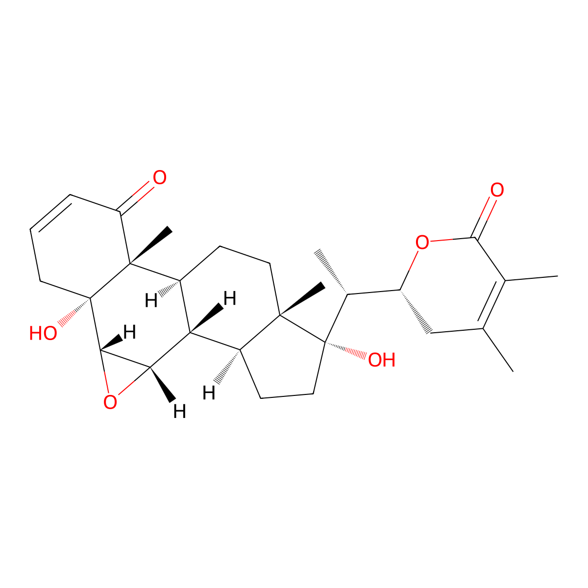 Withanone molecular structure, CAS 27570-38-3