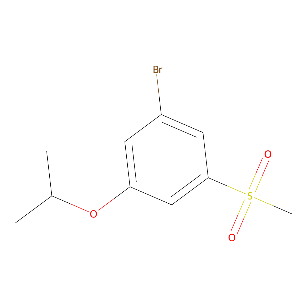 1-Bromo-3-isopropoxy-5-(methylsulfonyl)benzene molecular structure, CAS 2757007-97-7