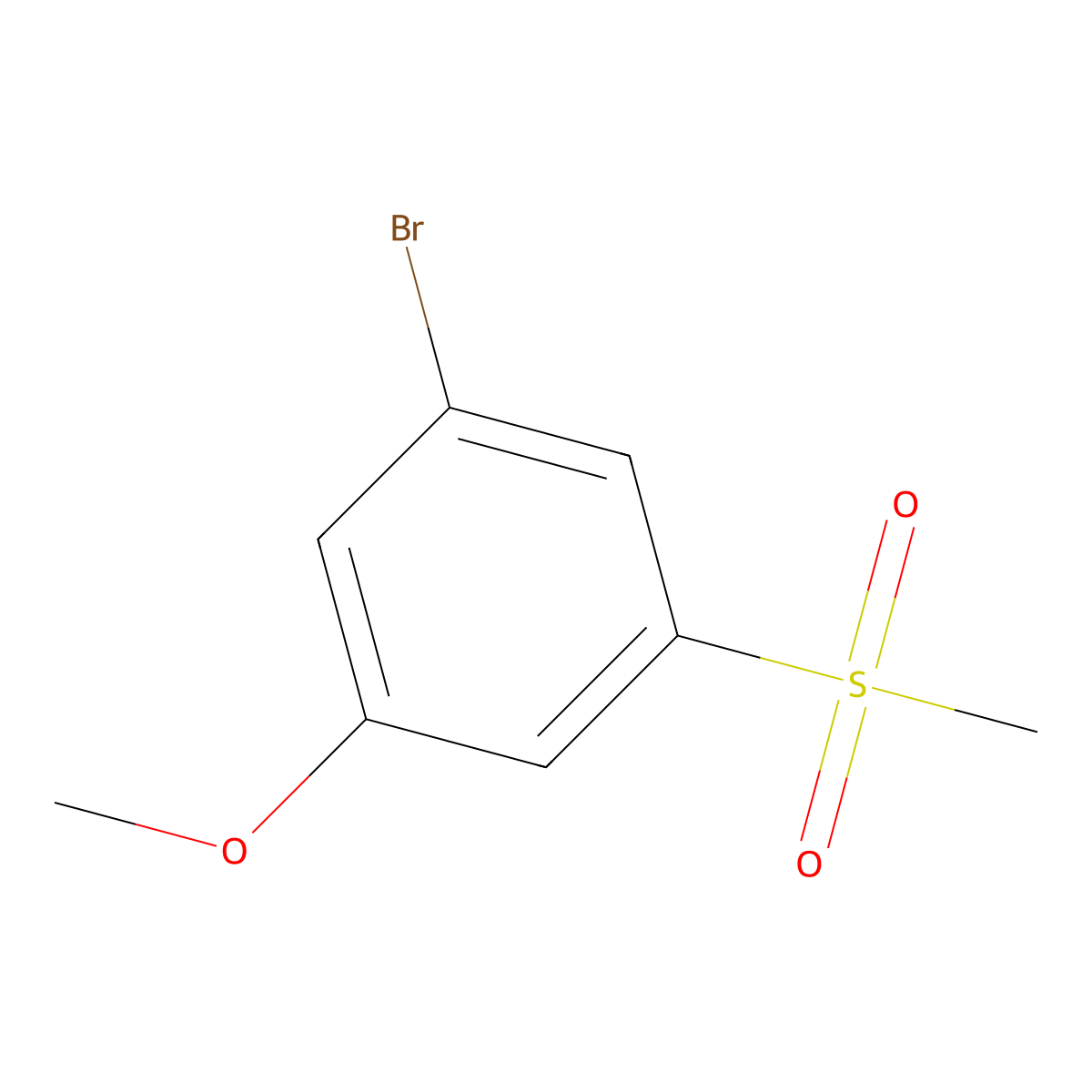 1-bromo-3-methoxy-5-(methylsulfonyl)Benzene molecular structure, CAS 2757007-98-8