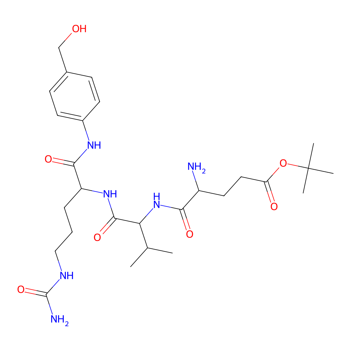Glu(OtBu)-Val-Cit-PAB-OH molecular structure, CAS 2757059-05-3