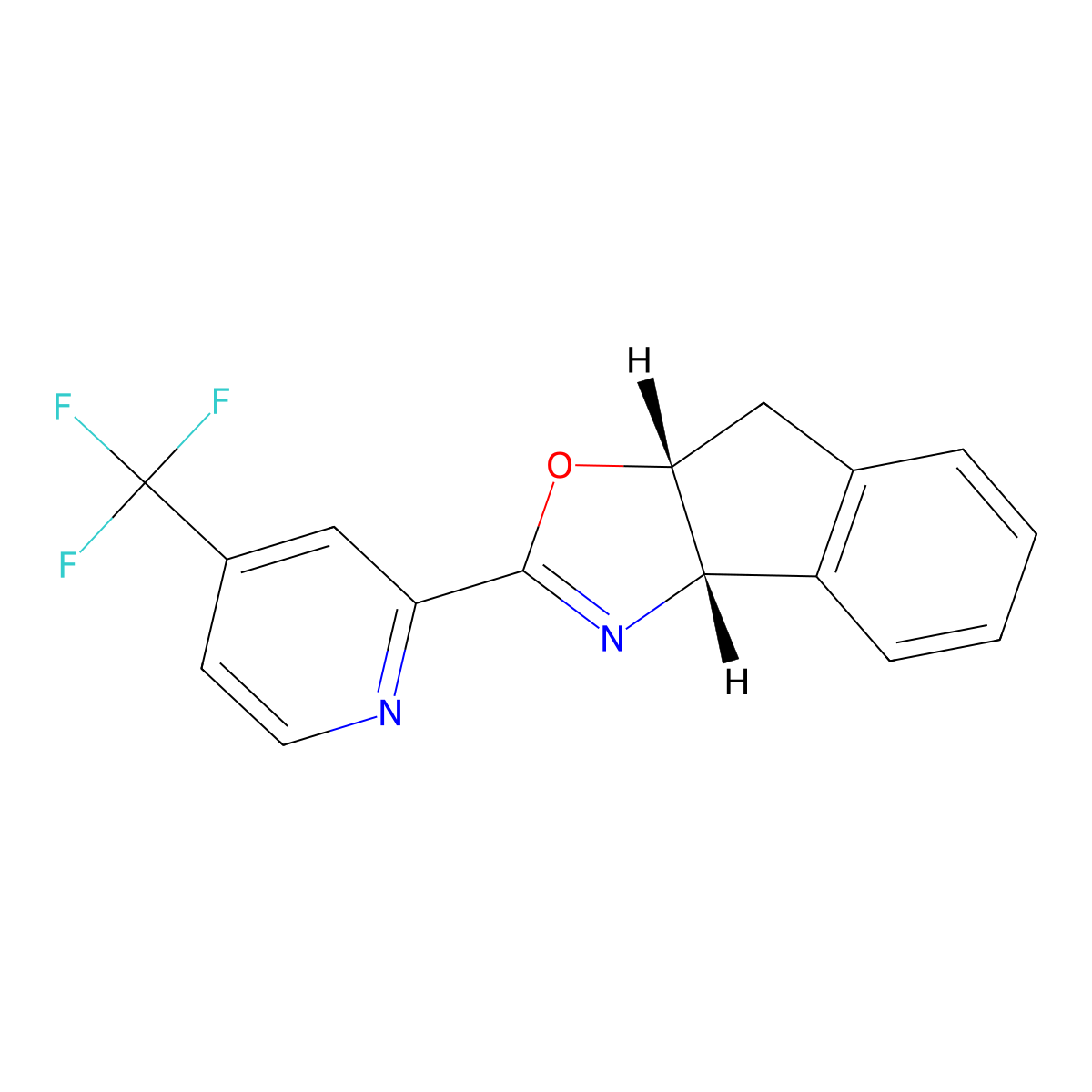 (3aS,8aR)-2-(4-(Trifluoromethyl)pyridin-2-yl)-3a,8a-dihydro-8H-indeno[1,2-d]oxazole molecular structure, CAS 2757082-23-6